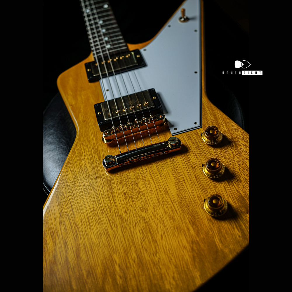 【SOLD】Gibson Custom Shop 1958 Korina Explorer Reissue “White Pickguard”  2021’s