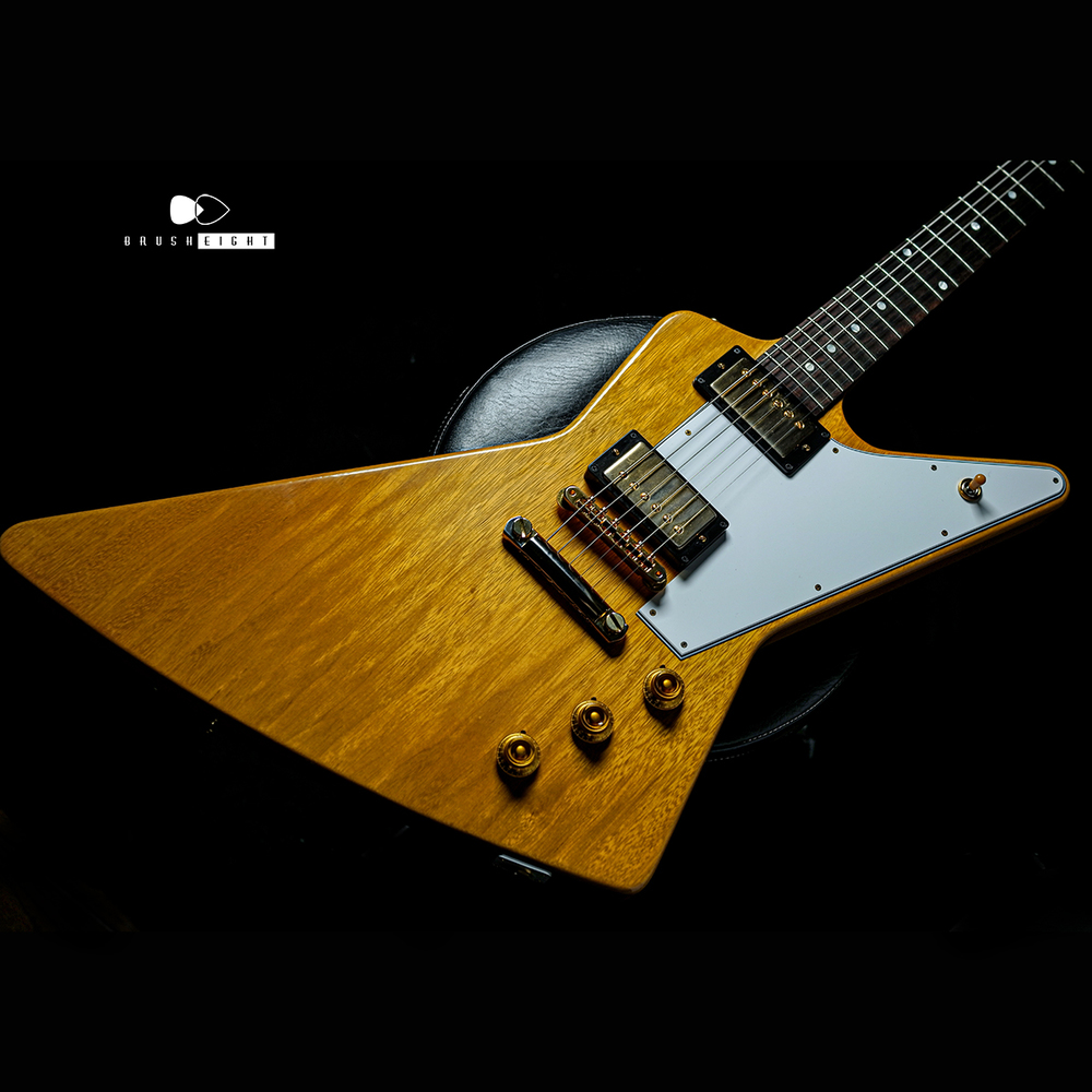 【SOLD】Gibson Custom Shop 1958 Korina Explorer Reissue “White Pickguard”  2021’s