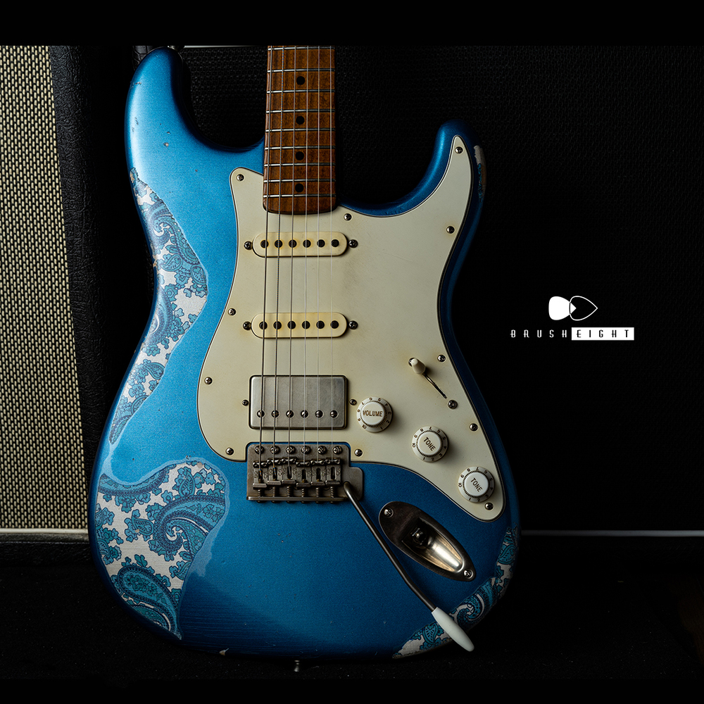 【リニューアル記念特別価格!】TMG Guitar Co. Dover HSS Blue Paisley & LPB  “1P RoastedMaple” Heavy Aging & Checking