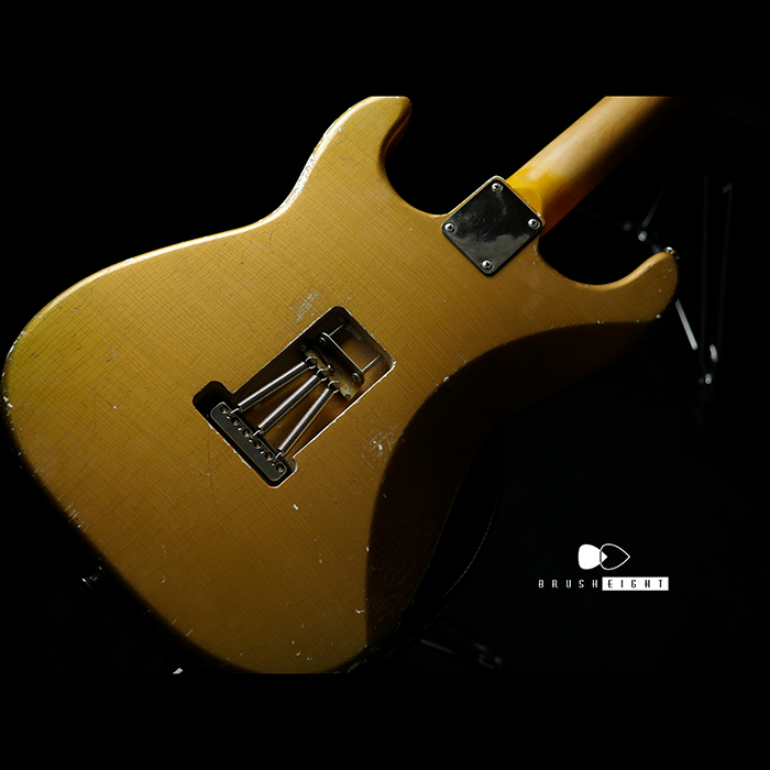 【SOLD】TMG Guitar Co. Dover HSS “Aged Gold”   Medium Aged & Hard Checking