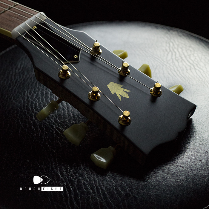 【SOLD】Brusheight "ProtoType" Semi Acoustic "Flame Maple" Seethrough Black