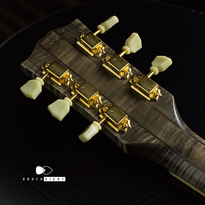 【SOLD】Brusheight "ProtoType" Semi Acoustic "Flame Maple" Seethrough Black