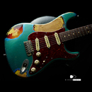【SOLD】TMG Guitar Co. Dover SSS “Ice Blue Metallic & Sunburst”  Quartersawn maple