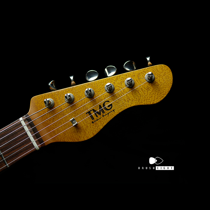 【SOLD】TMG Guitar Co. Dover SSS “Ice Blue Metallic & Sunburst”  Quartersawn maple