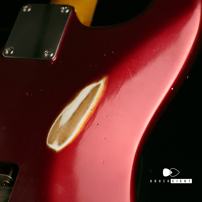 【SOLD】TMG Guitar Co. Dover HSS "Candy Apple Red"  Midium Aged & Checking