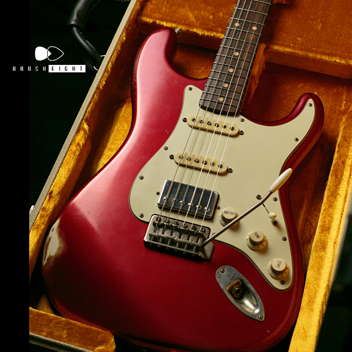 【SOLD】TMG Guitar Co. Dover HSS "Candy Apple Red"  Midium Aged & Checking