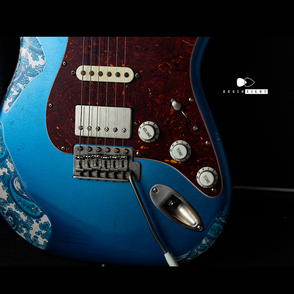 【SOLD】TMG Guitar Co. Dover HSS Blue Paisley & LPB  Heavy Aging & Checking