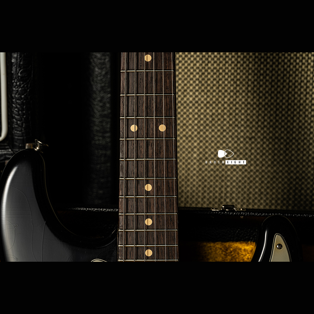 【SOLD】TMG Guitar Co. Dover HSS “Black” Soft Aged & Midium Checking
