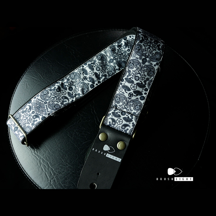 【1本づつ入荷】Brush eight × Halnohana Guitar Strap ハンドメイド 和柄ペイズリー