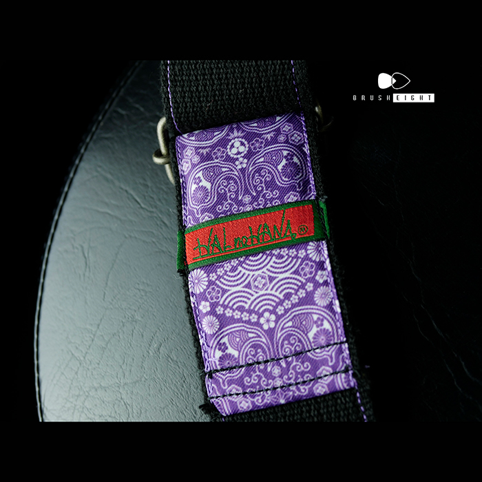  【入荷待ち】 Brush eight × Halnohana ハンドメイド  Guitar Strap 和柄ペイズリー Purple
