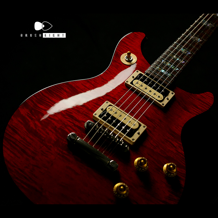 【SOLD】Gibson Custom Shop Tak Matsumoto DC Cherry Red  1P Flame Top #036