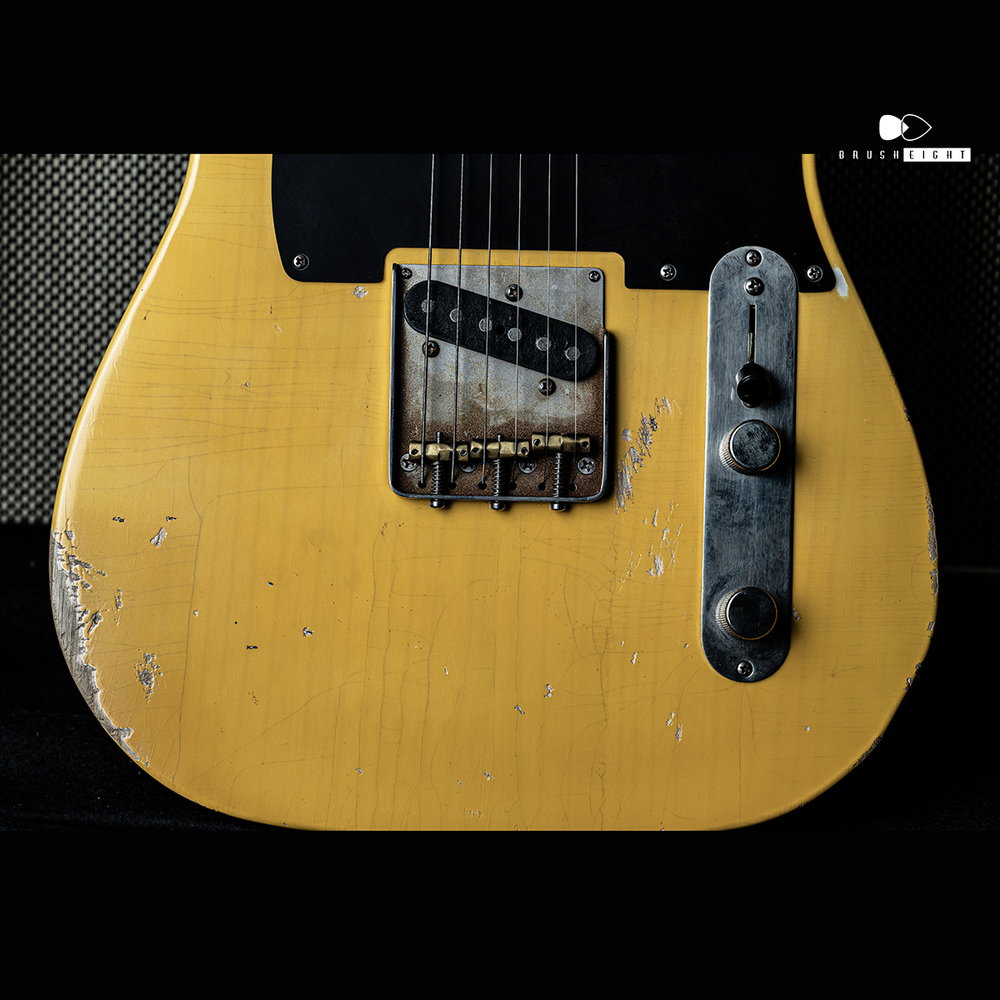 【SOLD】TMG Guitar Co. Gatton “Blackguard” Butterscotch Blonde “Heavy Checking”