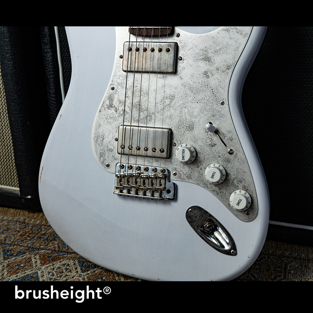 【SOLD】stilblu Model-S  #159 “Light Aged” White Blonde with Antique Silver Lollar Pickups