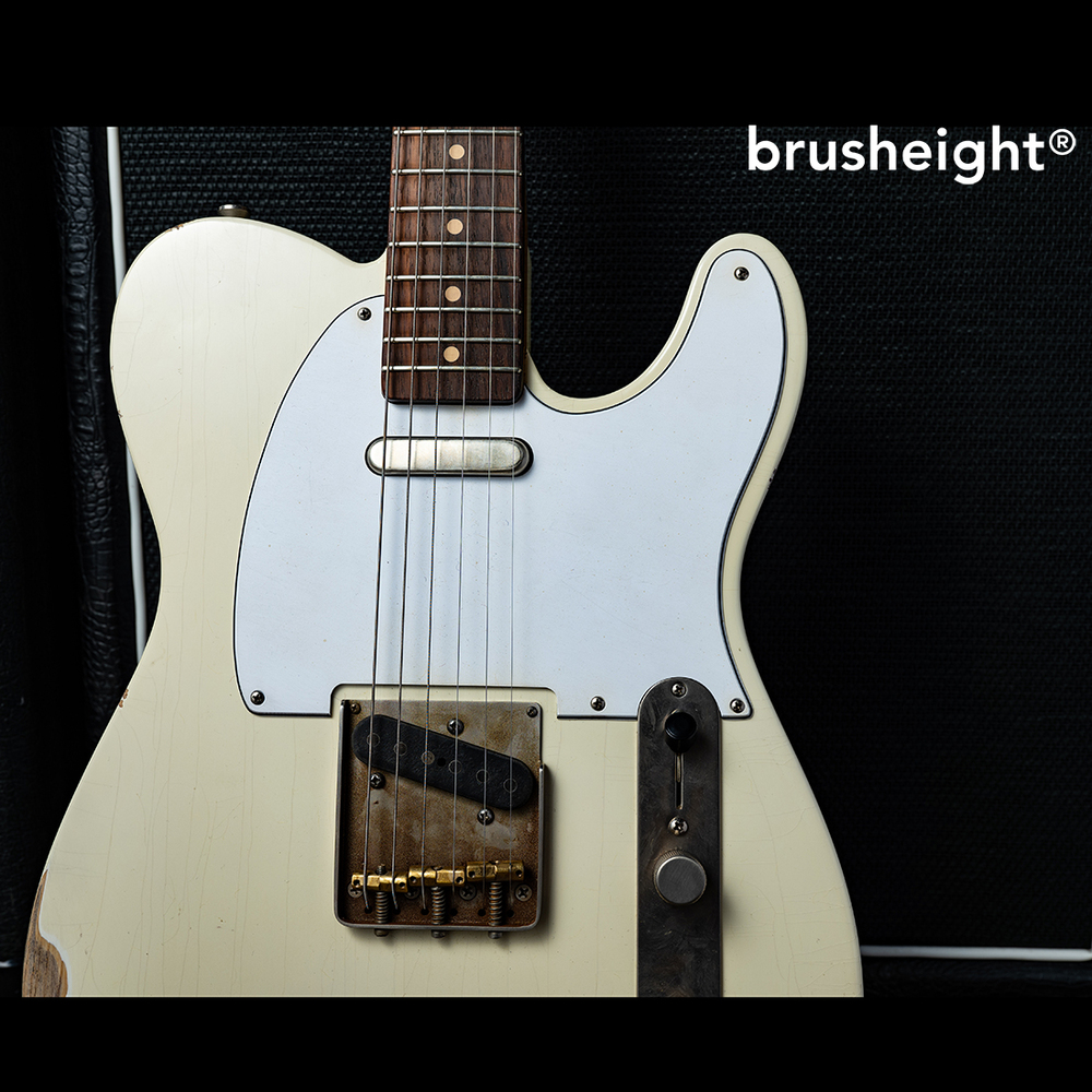 TMG Guitar Co. Gatton Aged Tinted Olympic White “Medium Checking" Like Robben