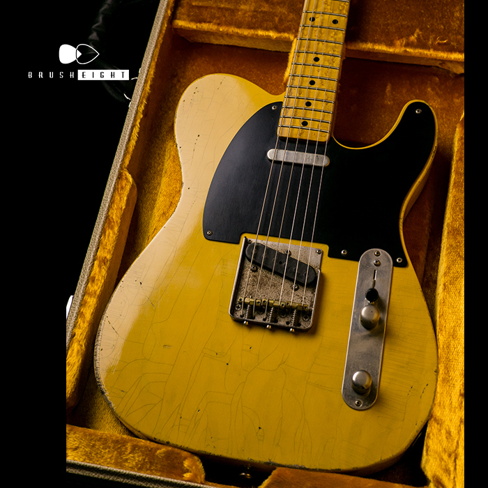 【SOLD】TMG Guitars Co. Gatton  “Blackguard”  Light Aging & Hevy Checking bird's-eye Maple