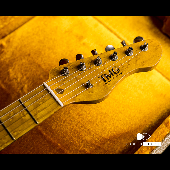 【SOLD】TMG Guitars Co. Gatton  “Blackguard”  Light Aging & Hevy Checking bird's-eye Maple