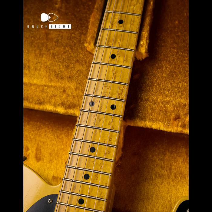 【SOLD】TMG Guitars Co. Gatton  “Blackguard”  Light Aging & Hevy Checking bird's-eye Maple