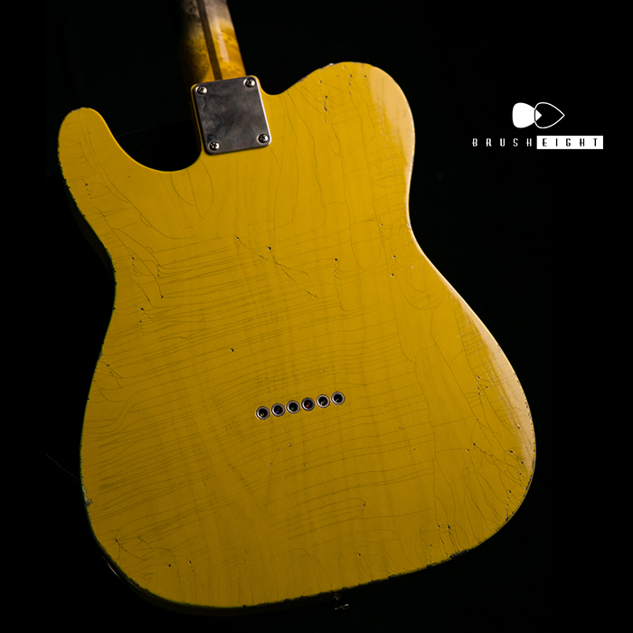 【SOLD】TMG Guitars Co. Gatton  “Blackguard”  Light Aging & Hevy Checking bird's-eye Maple