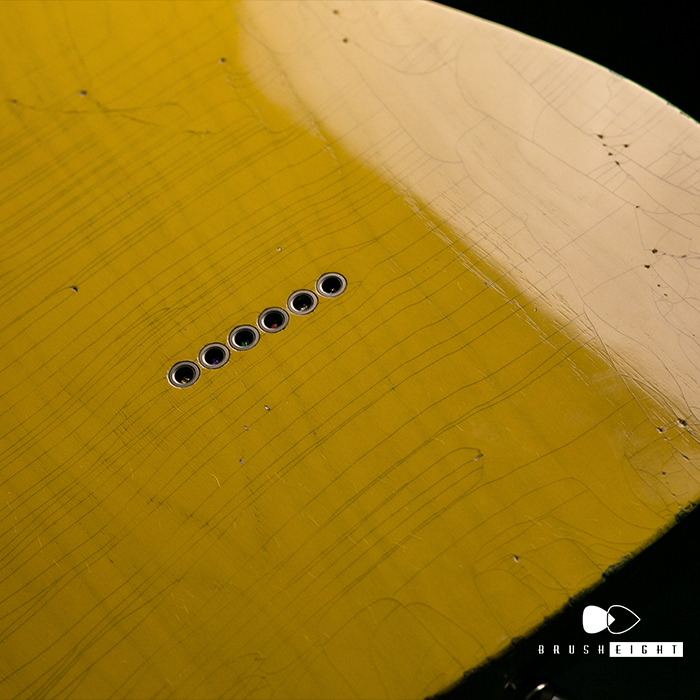 【SOLD】TMG Guitars Co. Gatton  “Blackguard”  Light Aging & Hevy Checking bird's-eye Maple