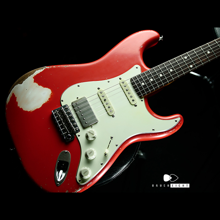 【SOLD】Black Cloud Giuitar  Aging Label  SSH Multilayer “Blond over Fiesta Red” #036