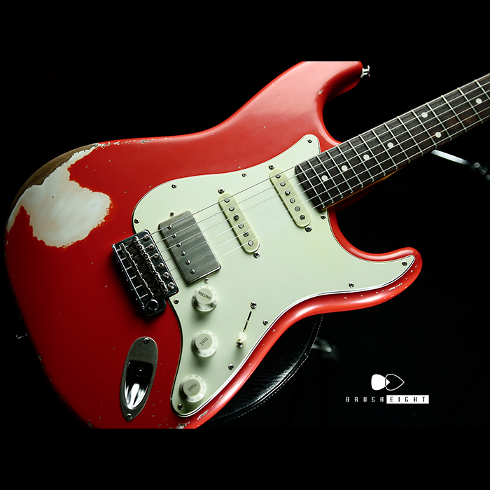 【SOLD】Black Cloud Giuitar  Aging Label  SSH Multilayer “Blond over Fiesta Red” #036