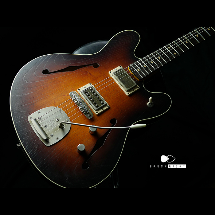 【SOLD】TMG Guitar Co. Starcaster with Mastery Bridge and Vibrato “Tabacco Sunburst” Light Aging