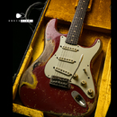 【SOLD】TMG Guitars Dover HSS "Fiesta Red& Sunburst" Hevy Aging & Medium Checking