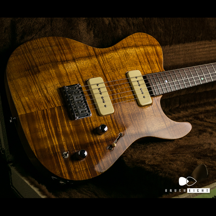 【SOLD】Melancon Guitars P-90 Artist “Natural” Flame Koa & Brazilian Rosewood 2007’s