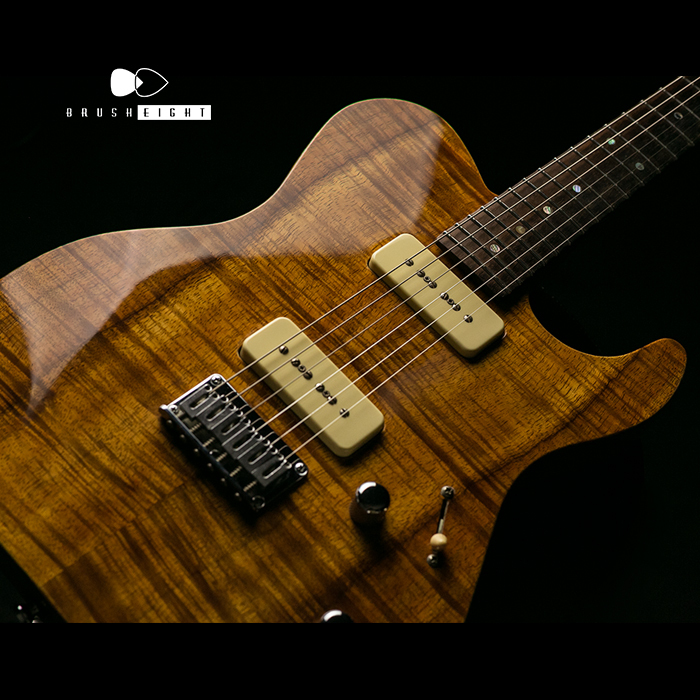 【SOLD】Melancon Guitars P-90 Artist “Natural” Flame Koa & Brazilian Rosewood 2007’s