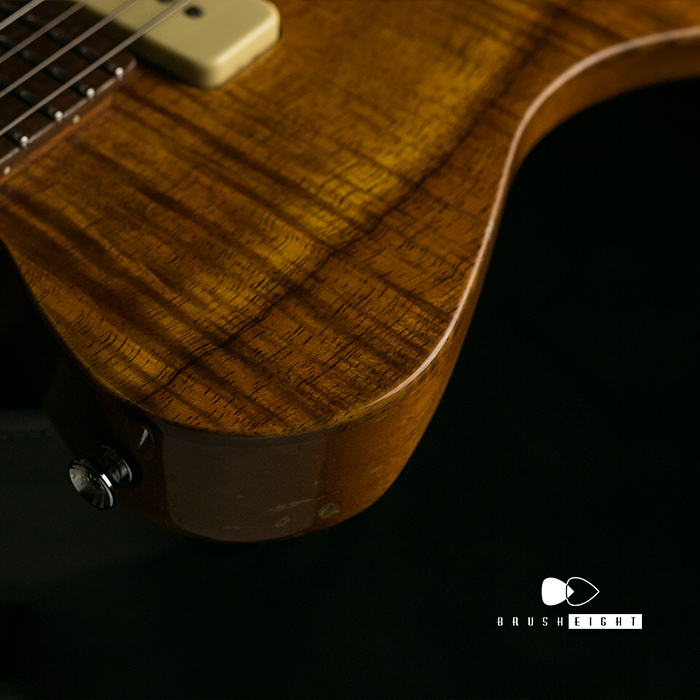 【SOLD】Melancon Guitars P-90 Artist “Natural” Flame Koa & Brazilian Rosewood 2007’s