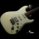 【SOLD】TMG Guitar Co. Dover HSS “White Blonde” Medium Aging 5A Flame