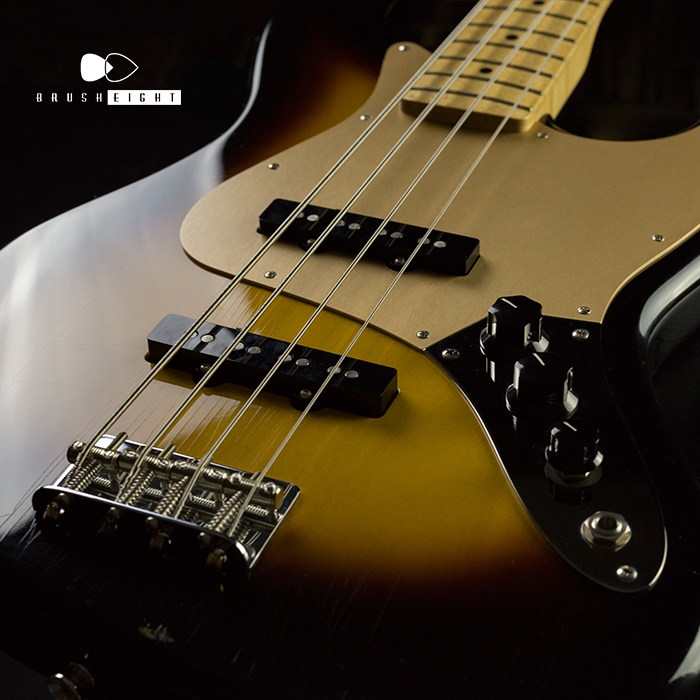 【SOLD】J.W Black USA Jazz Bass 2TS JWB-292  "Soft Aged" bird's-eye Maple Neck