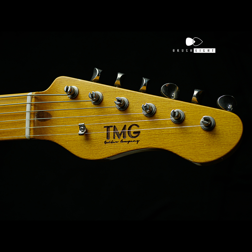 【SOLD】TMG Guitar Co. Dover SSH “White Blonde" Light Aging Maple 1piece